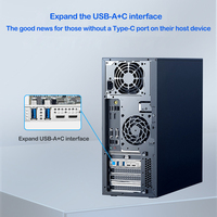 Adaptor Kartu Ekspansi PCI-E USB 3.1 Gen1 5Gbps 2xUSB 3.0 + 2xPort Tipe-C untuk Penggunaan Desktop Tersedia