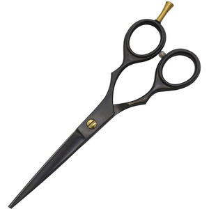 Ciseaux à cheveux Inoue Kazaki 6 pouces, ciseaux plats noirs, coiffure professionnelle, acier inoxydable KU 6.0, manche long - Product Image 4