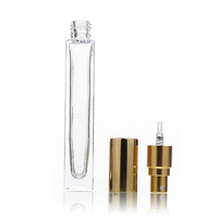 Flacon Vide de Parfum en Gros, 10 ml, Échantillon, Vaporisateur de Parfum Atomiseur 10 ml, Carré, Format Voyage, Bouteille en Verre avec Vaporisation Fine