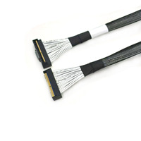 Câble d'interconnexion interne MCIO 124 broches 16X compatible PCIe Gen5, pas de 0,6 mm, pour serveur IA et stockage, 0,8 m