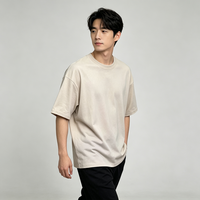 T-shirt décontracté à manches courtes et col rond pour homme, coupe ample et oversize, multicolore uni, style streetwear quotidien