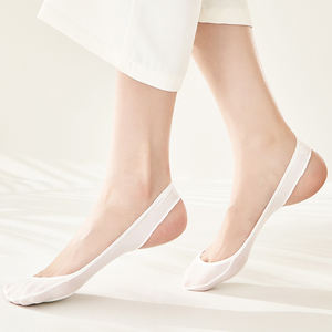 Calcetines invisibles de seda helada para mujer, de verano, con tacón alto, finos, antideslizantes de silicona, de boca baja, venta al por mayor. - Product Image 4