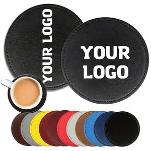 Posavasos Personalizados Sy89 con Logotipo, en Oferta, de Cuero PU para Café, Té, Leche, Jugo - Product Image 1