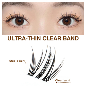 Factory Equinox Flower DIY Lashes Cluster Clear Band Soporte de extensión de pestañas segmentadas precortadas Caja personalizada con logotipo privado - Product Image 3
