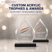 Fabricant de trophées en acrylique sur mesure, vente en gros de trophées en acrylique pour les distributeurs de cadeaux