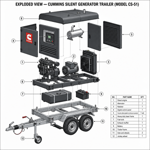 Générateur diesel Cummins Weichai Yuchai pour station de pompage des eaux usées 200kW/300kW/250kVA/400kVA/500kVA type conteneur avec ATS - Product Image 5