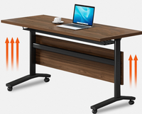 Bureau d'entraînement pliable en bois personnalisable, bureau de conférence mobile au design moderne pour usage professionnel