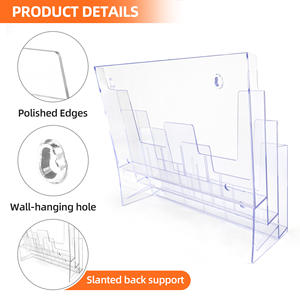 Organisateur de <span class=keywords><strong>présentoir</strong></span> de brochure de 8.5x11 pouces pour le livret de bureau de magazine de flyer de menu - Product Image 4