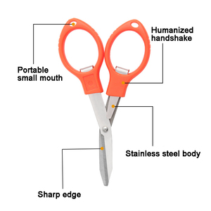 Ciseaux pliants portables en acier inoxydable pour le camping et les voyages, porte-clés, ciseaux de pêche, mini-outil de coupe - Product Image 3