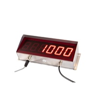Compteur numérique Rip H60 à sept segments, affichage à 6 chiffres, acier inoxydable, 60 mm, entrée 220 V AC, réinitialisation programmable, Rs232 Rs485 N.B.C.