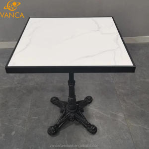 <span class=keywords><strong>Table</strong></span> de travail commerciale de meubles de cuisine d'équipement de restaurant avec la pierre en céramique de jambe de <span class=keywords><strong>fonte</strong></span> avec le <span class=keywords><strong>dessus</strong></span> en bois de <span class=keywords><strong>table</strong></span> de café de bord - Product Image 5