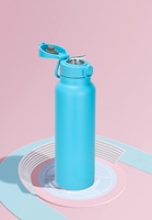 Bouteille d'eau sport en acier inoxydable grande capacité 1L isolée portable pour l'extérieur