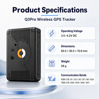 Traceur GPS sans fil Q3Pro direct usine, dispositif de suivi magnétique pour véhicules et actifs, OEM ODM personnalisé, suivi en temps réel