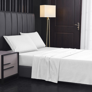 Wholesale Hospital Hotel Home Custom Logo Plain Soft Microfiber Polyester Quick <strong>Dry</strong> US Size Queen Bed <strong>Sheet</strong> Fitted <strong>Sheet</strong> Set - Product Image 4
