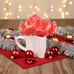 Paquete Individual de 24 Paletas Patrióticas Rojas con Remolino, Sabor a Fruta, Cereza, Certificadas Halal, con Diseño de Cubo, Listas para Comer - Product Image 5