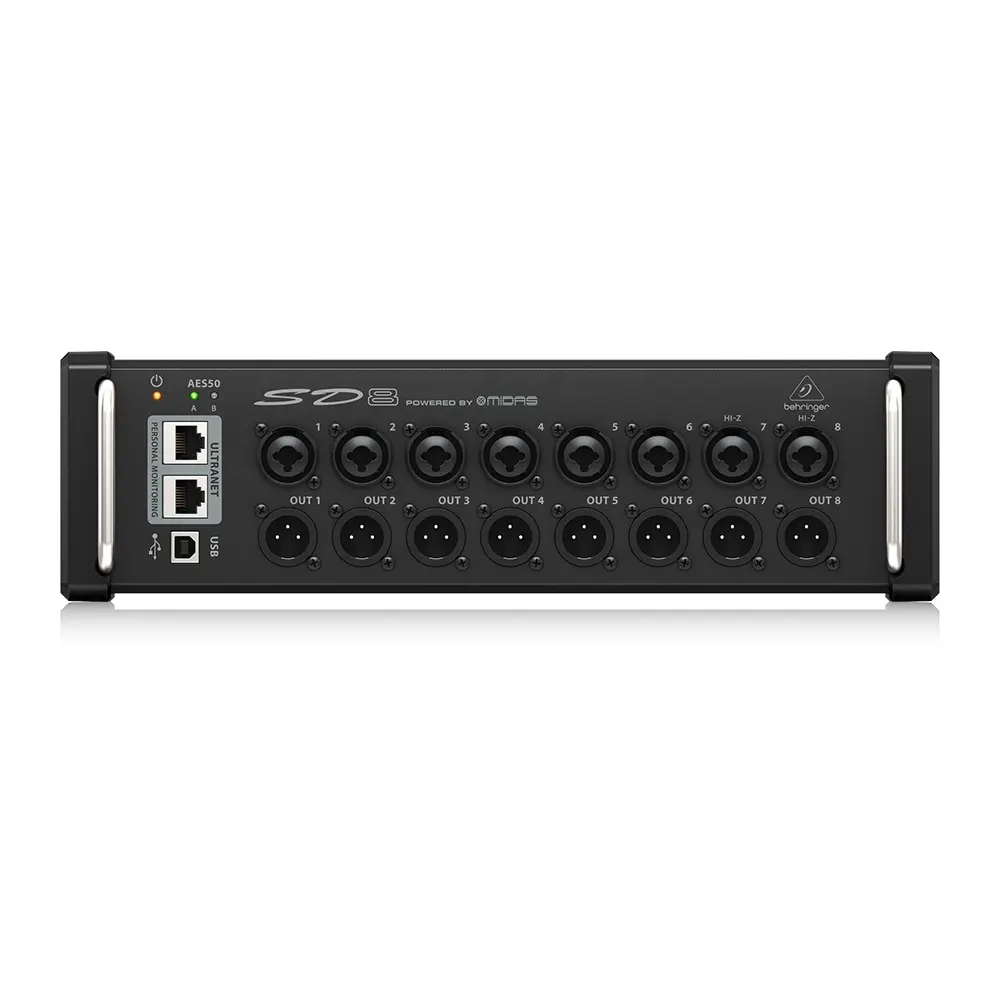 Behringer Sd8 Digitale Stage Box Met 8 Ingangen En 8 Uitgangen 2-poorts Aansluiting Voor Behringer P-16M Monitor Digitale Mixer