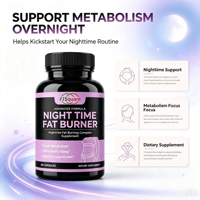 Capsules brûle-graisses nocturnes en gros pour femmes - Stimulant naturel du métabolisme, coupe-faim et aide au sommeil