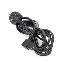 Câble d'alimentation noir personnalisé en longueur et en couleur H05VV-F Prise UK IEC C13 Droite vers BS1363 pour PS4 Ordinateur portable Téléviseur