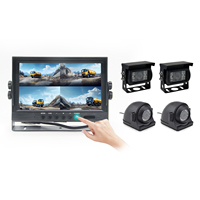 Sistema de Cámara de Reversa DVR AHD de 9.0 Pulgadas y 4 Canales con Visión Nocturna para Camiones y Tractores, 1080P/720P