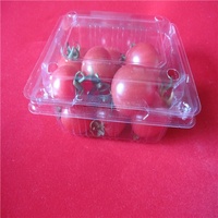 Conteneur alimentaire en plastique transparent personnalisé de 125, 250, 500 g, boîte d'emballage pour cerises, emballage en plastique à clapet avec trou
