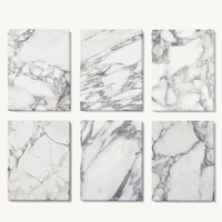 Meubles Kumusi Nouvelle collection de marbre blanc Arabescato Table d'appoint en tube carré Meubles de salon