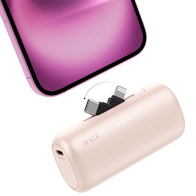 Christmas Gift Mini Switch Port Power Bank 2-in-1 5000mAh 15W Fast Portable Charger with Two Plugs for Iphone Samsung xiaomi Dji