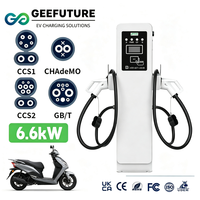 Estación de Carga para Motocicletas Eléctricas GEEFUTURE de 6kw, Doble Conector, Tarjeta RFID, Control Inteligente por Aplicación, Ocpp 1.6J CCS2 GB/T para Uso Comercial