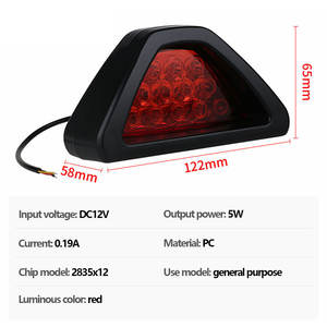 Feu <span class=keywords><strong>de</strong></span> freinage arrière <span class=keywords><strong>de</strong></span> sécurité pour <span class=keywords><strong>voiture</strong></span>, style <span class=keywords><strong>triangle</strong></span> sportif F1, nouveau feu <span class=keywords><strong>de</strong></span> <span class=keywords><strong>signalisation</strong></span> d'avertissement automatique, feu <span class=keywords><strong>de</strong></span> freinage arrière troisième feu stop - Product Image 2