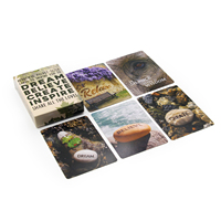 Ensemble de cartes personnalisées avec logo, jeu de cartes d'affirmation personnalisées, cartes d'affirmation positives écologiques pour enfants, impression personnalisée avec boîte