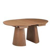 Eschenholz-Furnier Esstisch Hersteller Moderner 1100-1800mm Ausziehbarer Tisch mit Robuster Schiene für Großhandel Möbel