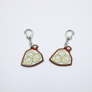 ผลิตพวงกุญแจยางซิลิโคน PVC แบบนิ่ม ลายการ์ตูนอนิเมะ IP อาหาร เห็ด เกี๊ยวซาลาเปา ตามสั่ง - Product Image 2