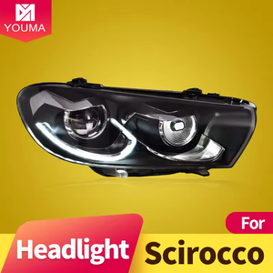 Ensemble de phares pour Volkswagen <span class=keywords><strong>Scirocco</strong></span> 2009-2014 <span class=keywords><strong>DRL</strong></span> Lentille à double faisceau LED Clignotant Séquentiel Accessoires Auto - Product Image 2