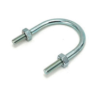 Boulon en U en acier au carbone ASME B18.2 avec écrous et rondelles, attache pour tuyau de 1/2 pouce à 4 pouces