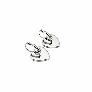 Stainless Steel Heart-Shaped Tray French <b>Hook</b> <b>Clips</b> For Earring Making Jewelry Findings 10mm 12mm 20mm Inner Diameter - Product Image 2