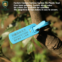 Sceau plastique jetable inviolable de 300 mm pour arbres fruitiers de jardin, pour l'identification des plants en pépinière et le regroupement en lot