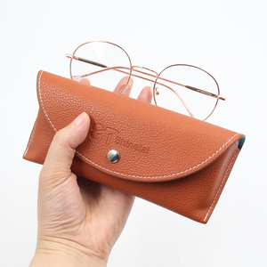 Vegan da Kính mát trường hợp trường hợp da mềm cho phụ nữ Kính mát trường hợp lưu trữ với logo riêng - Product Image 6