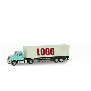 Quy mô 1:36 Diecast kim loại & nhựa Container xe với âm thanh ánh sáng kéo-trở lại cơ chế và biểu tượng tùy chỉnh - Product Image 1