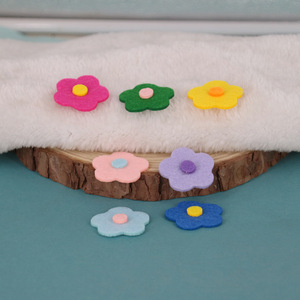 Autocollants en feutre multicolores pastel, embellissements floraux non tissés pour mur <span class=keywords><strong>photo</strong></span>, scrapbooking et <span class=keywords><strong>d</strong></span>écorations DIY faites à la main - Product Image 3