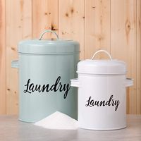 Boîte de rangement carrée en métal pour lessive, style ferme, avec poignées, capacité 1-3L, organisation domestique
