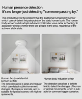 Détecteur de mouvement intelligent pour hôtel, lumière de plafond à micro-ondes, AC 100-240V, interrupteur à induction infrarouge à contact sec, interrupteurs inductifs