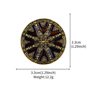 Broches de luxe pour femmes Weiman Drip Oil <span class=keywords><strong>Roulette</strong></span> Wheel, mode, strass, cristal, plaqué or, alliage, broches de créateur personnalisées - Product Image 6