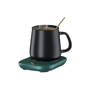 Calentador de tazas de café eléctrico USB, color verde, 3 ajustes de temperatura, apagado automático, calentador de escritorio para oficina, hogar, diseño minimalista - Product Image 1