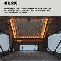 Tenda Atap Mobil Zentopia Aluminium Tunnel 2 Orang Otomatis Hidrolik Pop-Up dengan Tangga untuk SUV 4x4 Empat Musim Lapis Ganda Tahan Air