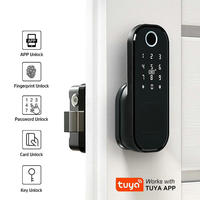 Kunci Pintu Pintar Elektrik Tuya TTLock Kontrol Aplikasi WIFI untuk Gerbang Besi Luar Ruangan, Kata Sandi, Sidik Jari