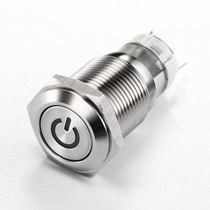 12V LED push button chuyển xe đồ chơi 2.4gp 19mmwatchntary Loa sừng pucar accompanyt on/off kim loại Quà Tặng Mới lạ 5A/12V - Product Image 3