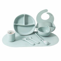D'alimentation Placemat Tasse Plaque D'aspiration Bol Cuillère Fourchette Vaisselle Bavoirs Ensemble Pour Enfants Enfants