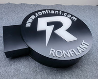 Boîte à lumière ovale LED personnalisée en couleur pleine, avec éclairage frontal, logo personnalisé pour bureau, bar, animalerie, enseigne publicitaire murale commerciale