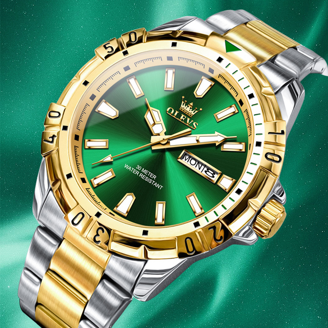 OLEVS 5560 Hot Selling Styles Oem Custom logo Odm Stainless Steel Waterproof Luminous Calendar Quartz Watch for Man