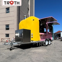 Truth Ice Cream Food Trailer Van Street Food Cart Custom Mobile Pizza Food Truck Trailer Grill zum Verkauf in den USA, voll ausgestattet