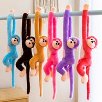 Boneka Monyet Lengan Panjang Warna-warni dengan Suara, Boneka Monyet Simulasi, Gantungan Tirai, Dekorasi Rumah